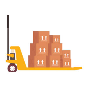 Handlift with boxes