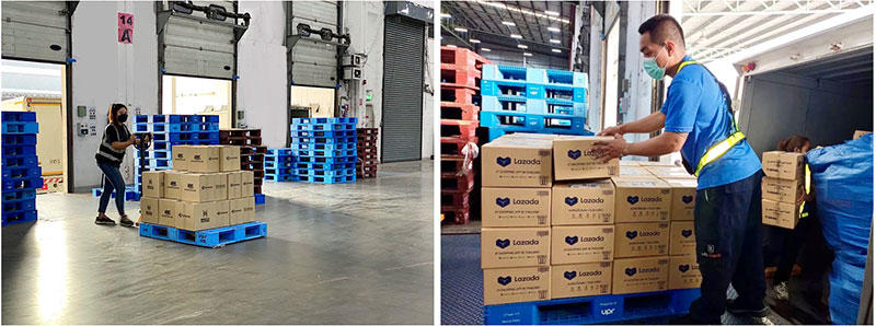 lazada using upr's rental pallet
