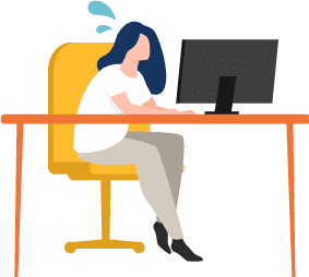 woman working on a computer