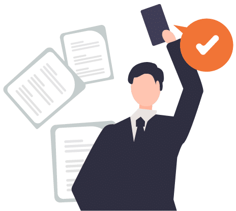 man holding up a phone